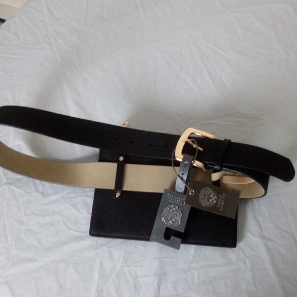 CAMUTO Black Belt Bag NEW 32 